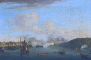 Vista del Asedio de La Habana II por Dominic Serres Batallas Navales Pinturas al óleo